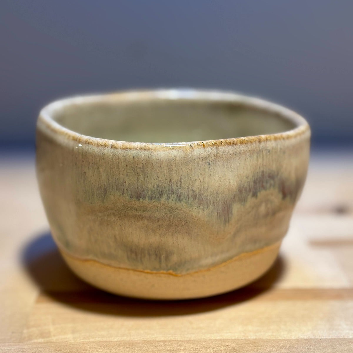 Soft Sage and Cream Ceramic Bowl
