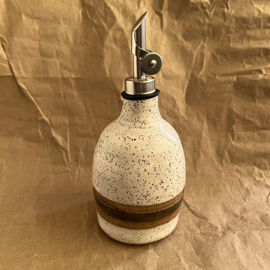 White Speckled Oil Bottle