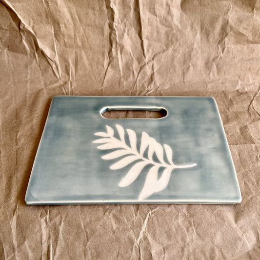 Cheese Board with Palm Leaf