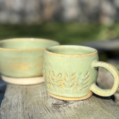 Sage Pine Espresso and Bowl Set