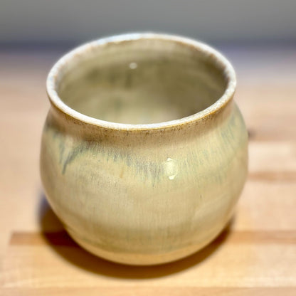 Soft Sage and Cream Ceramic Vase