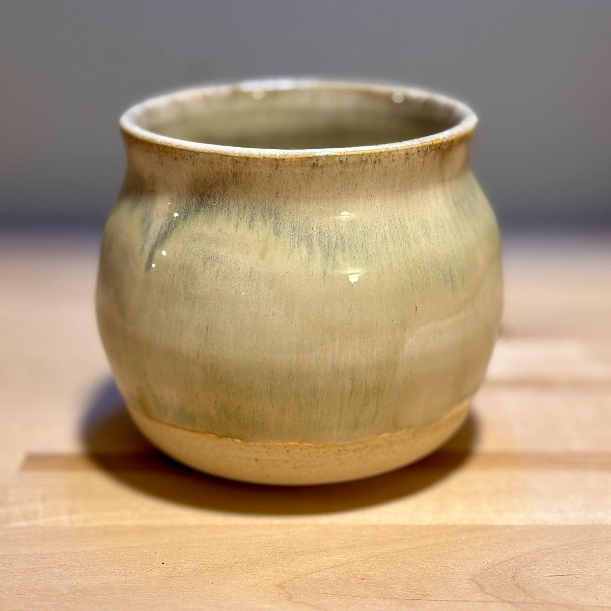 Soft Sage and Cream Ceramic Vase