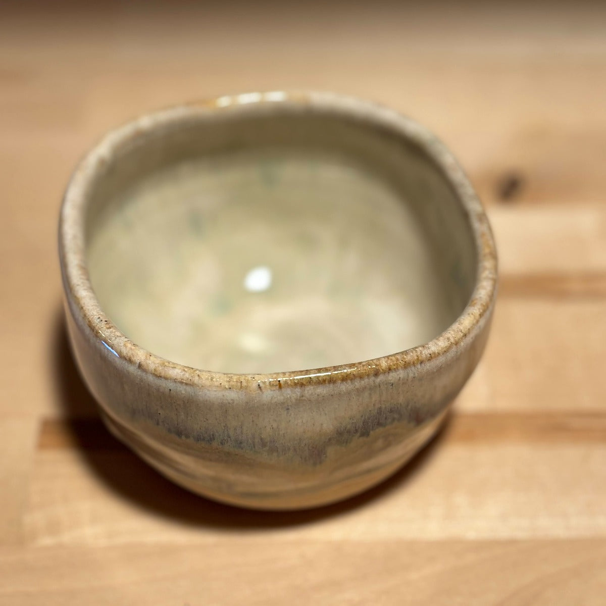 Soft Sage and Cream Ceramic Bowl