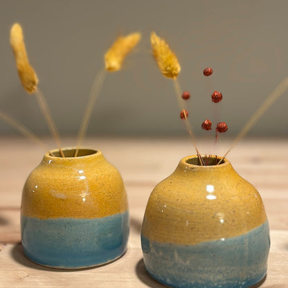 Golden Drift Bud Vase