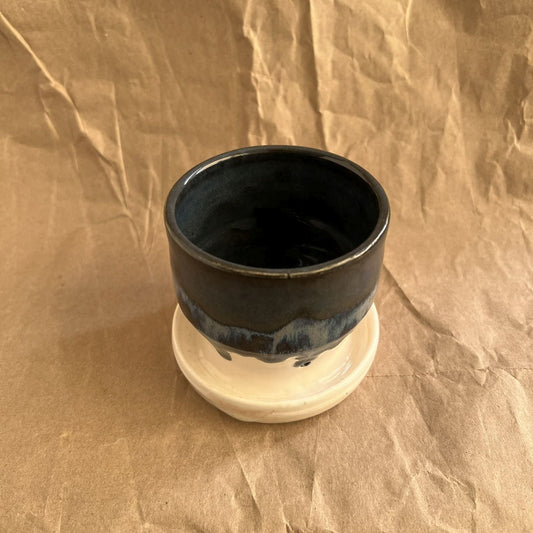 Midnight Blue Reactive Glaze Planter