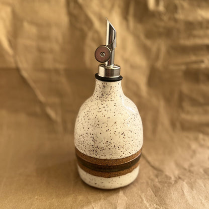 White Speckled Oil Bottle