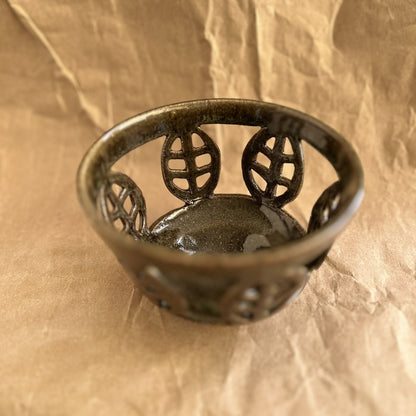 Leaf Pattern Pierced Bowl