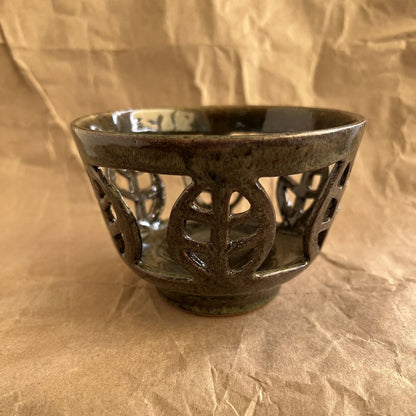 Leaf Pattern Pierced Bowl