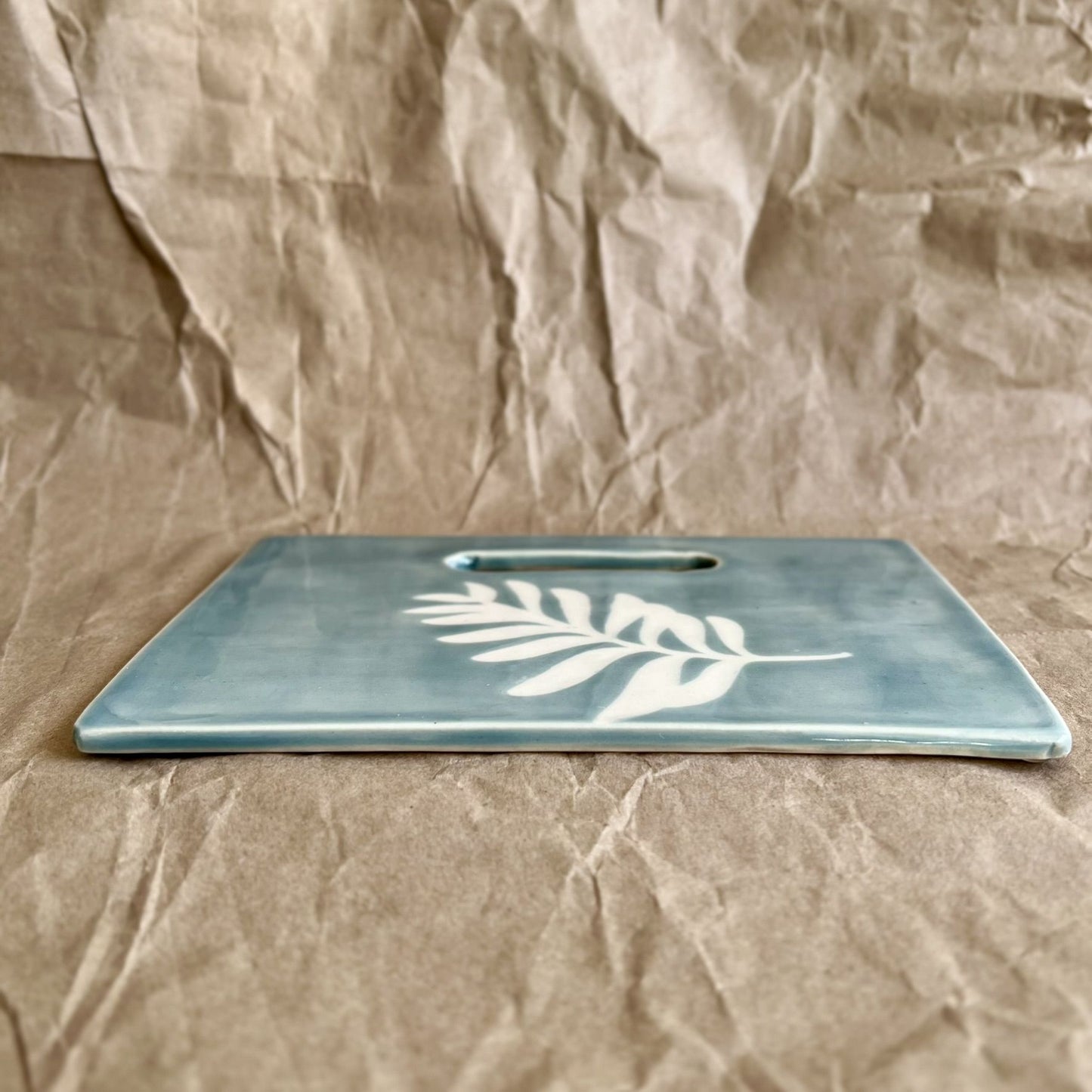 Cheese Board with Palm Leaf