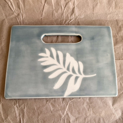 Cheese Board with Palm Leaf